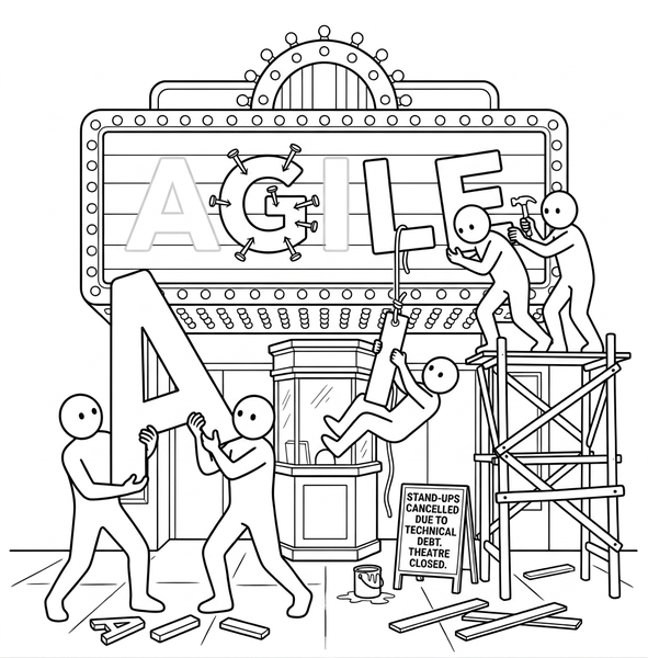 Agile teather: stand-ups, post-its y cero decisiones