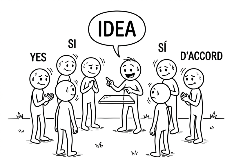 El falso consenso: cuando nadie se atreve a decir que la idea es mala
